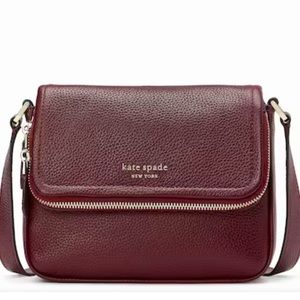 Kate Spade Run Around Large Flap Crossbody in Grenache - sold in UK